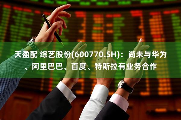 天盈配 综艺股份(600770.SH)：尚未与华为、阿里巴巴、百度、特斯拉有业务合作